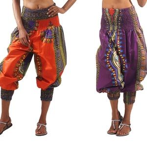 Harem Pants African Harem Pants Dashiki Pants One Size Different Colors Cotton
